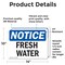Signmission Fresh Water, 14 in W x Rectangle, Vinyl Decal OS-2PACK-NS-D-1014-L-12924 - alternate 4